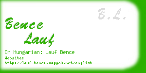 bence lauf business card